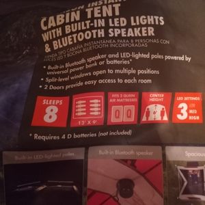8 person  cabin Ozark trail tent
